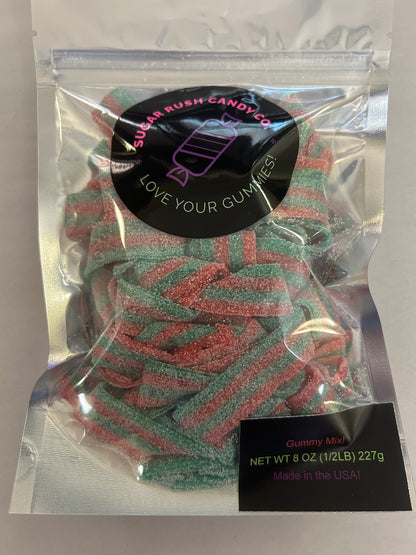 Sour Strawberry Apple Belts (1/2 Pound Bag)