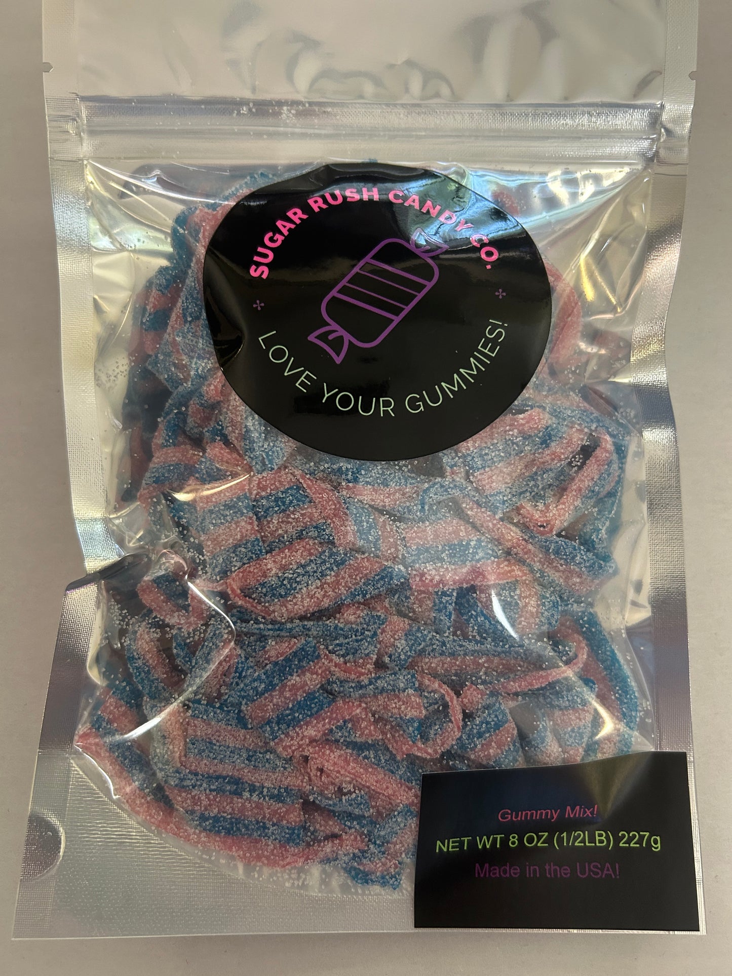 Sour Cotton Candy Belts (1/2 Pound Bag)